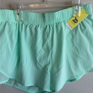 Women's Mint Green Athletic Shorts